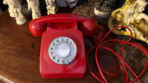 Red vintage rotary - vintage,