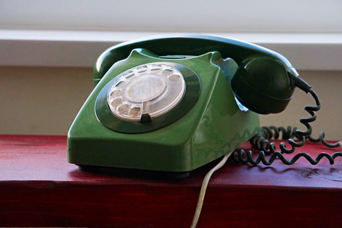 Green rotary dial - dial, desk