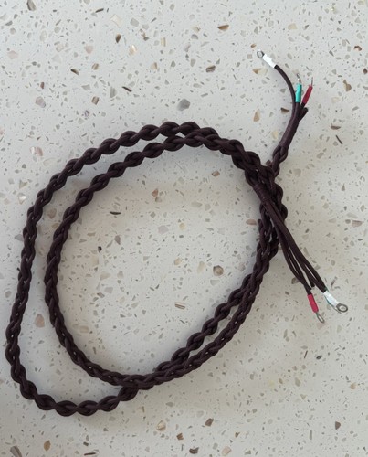 Brown plaited handset - brown, for