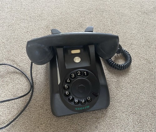 Vintage black rotary dial - vintage,