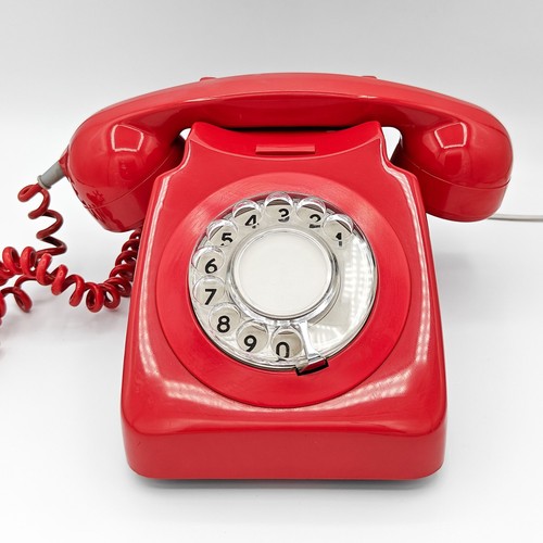 Vintage red gpo 746 rotary - red,