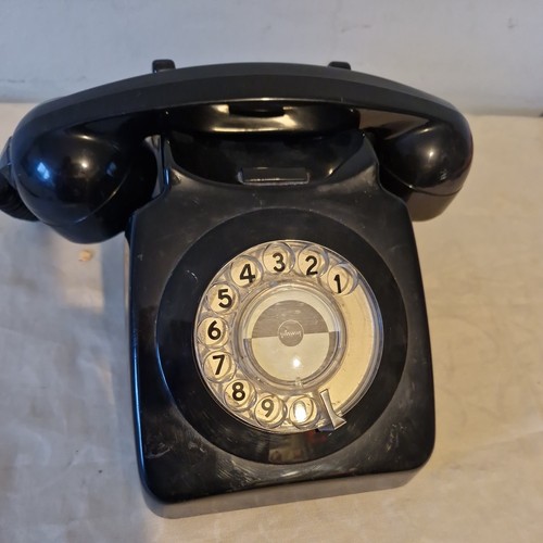 Vintage black gpo telephone - black,