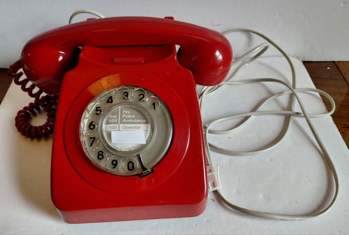 British telecom red - british, rotary