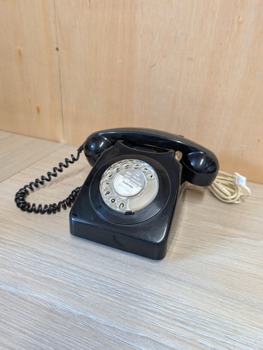 Vintage black rotary dial - black,