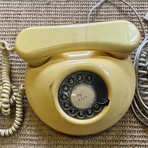 Vintage cream rotary dial - rotary,