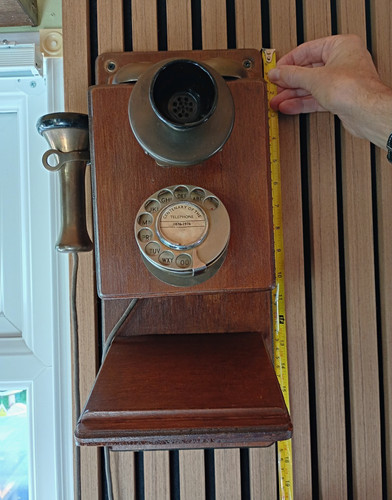 Wall mounted rotary telephone - wall-mounted,