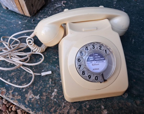 Vintage rotary dial phone - vintage,