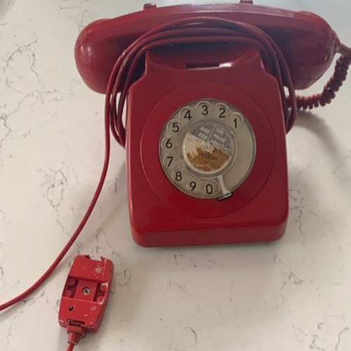 Ericsson red rotary dial - ericsson,