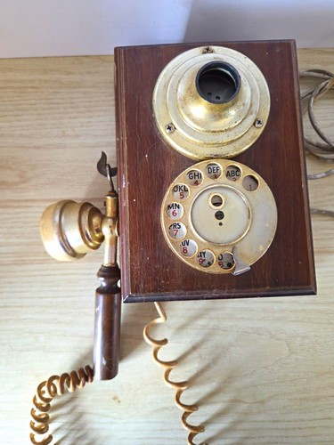 1970s wooden wall rotary - wooden,