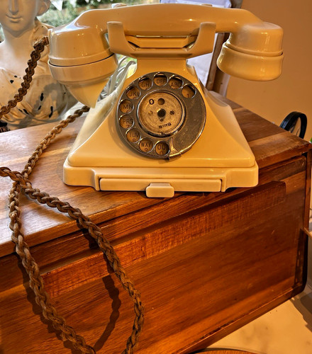 Cream ivory vintage rotary - vintage,