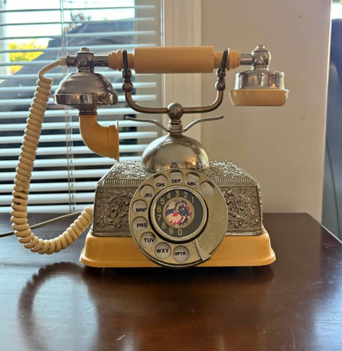Vintage rotary phone - vintage,