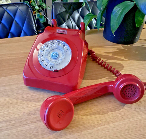 Vintage red rotary - vintage, dial