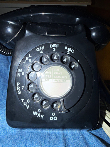Black vintage rotary dial - rotary,