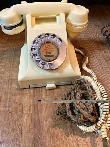 Vintage retro white corded - white,