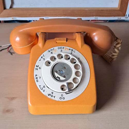 Vintage orange rotary - vintage,