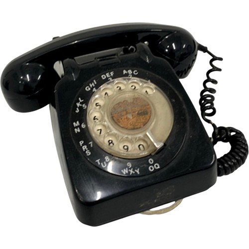 Vintage black rotary dial - vintage,