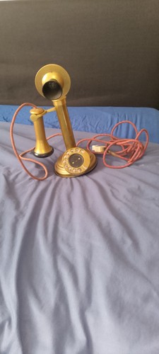 Antique candlestick telephone - candlestick,