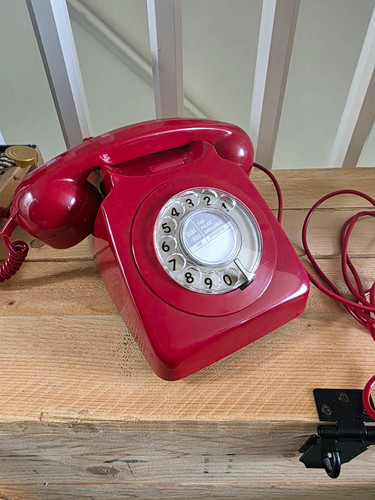 Gpo 746 red - rotary, dial